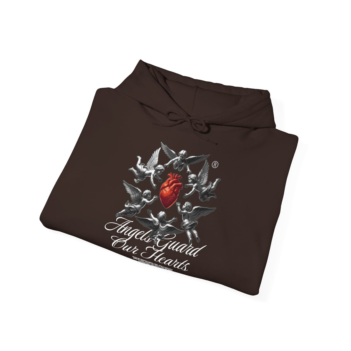 Anatomical Heart Hoodie – "Angels Guard Our Hearts" Graphic Sweatshirt