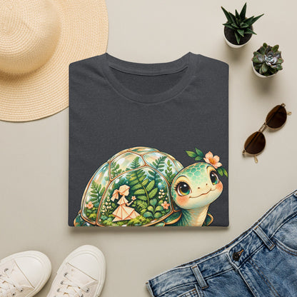 Turtle Garden Tee — Cute Floral Baby Turtle Illustration T-Shirt