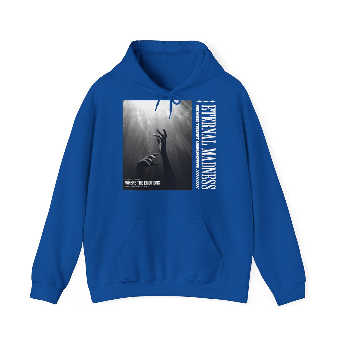 Eternal Madness Hoodie – 'Where the Emotions' Gothic Black Pullover