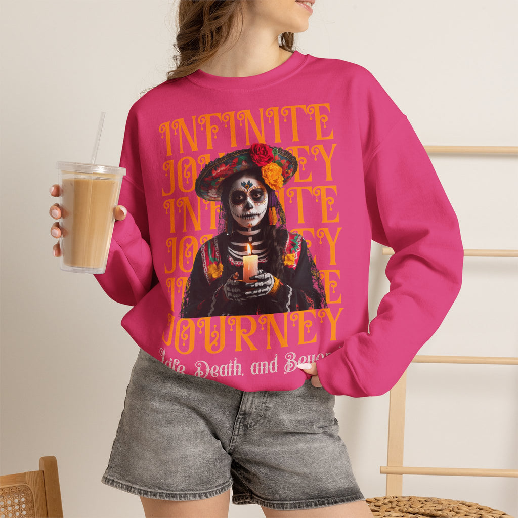 Day of the Dead "Infinite Journey" Crewneck Sweatshirt — Life, Death & Beyond Graphic