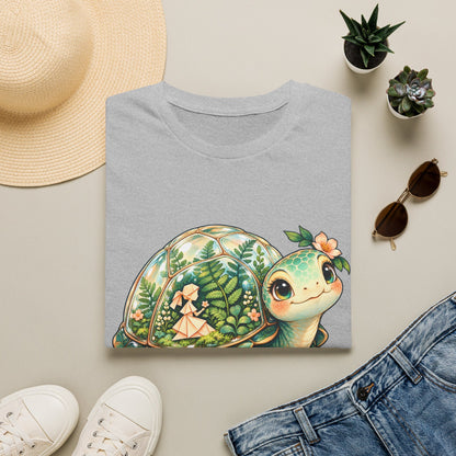Turtle Garden Tee — Cute Floral Baby Turtle Illustration T-Shirt