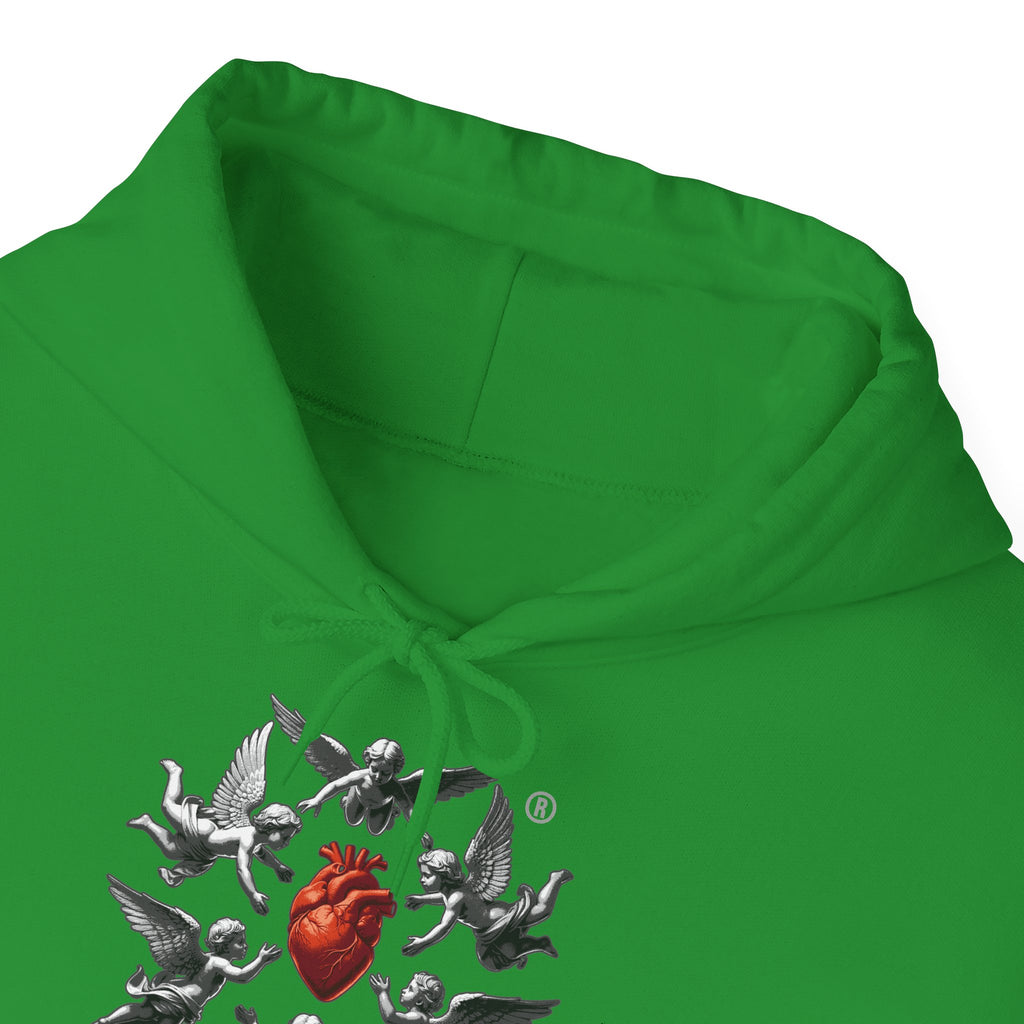 Anatomical Heart Hoodie – "Angels Guard Our Hearts" Graphic Sweatshirt