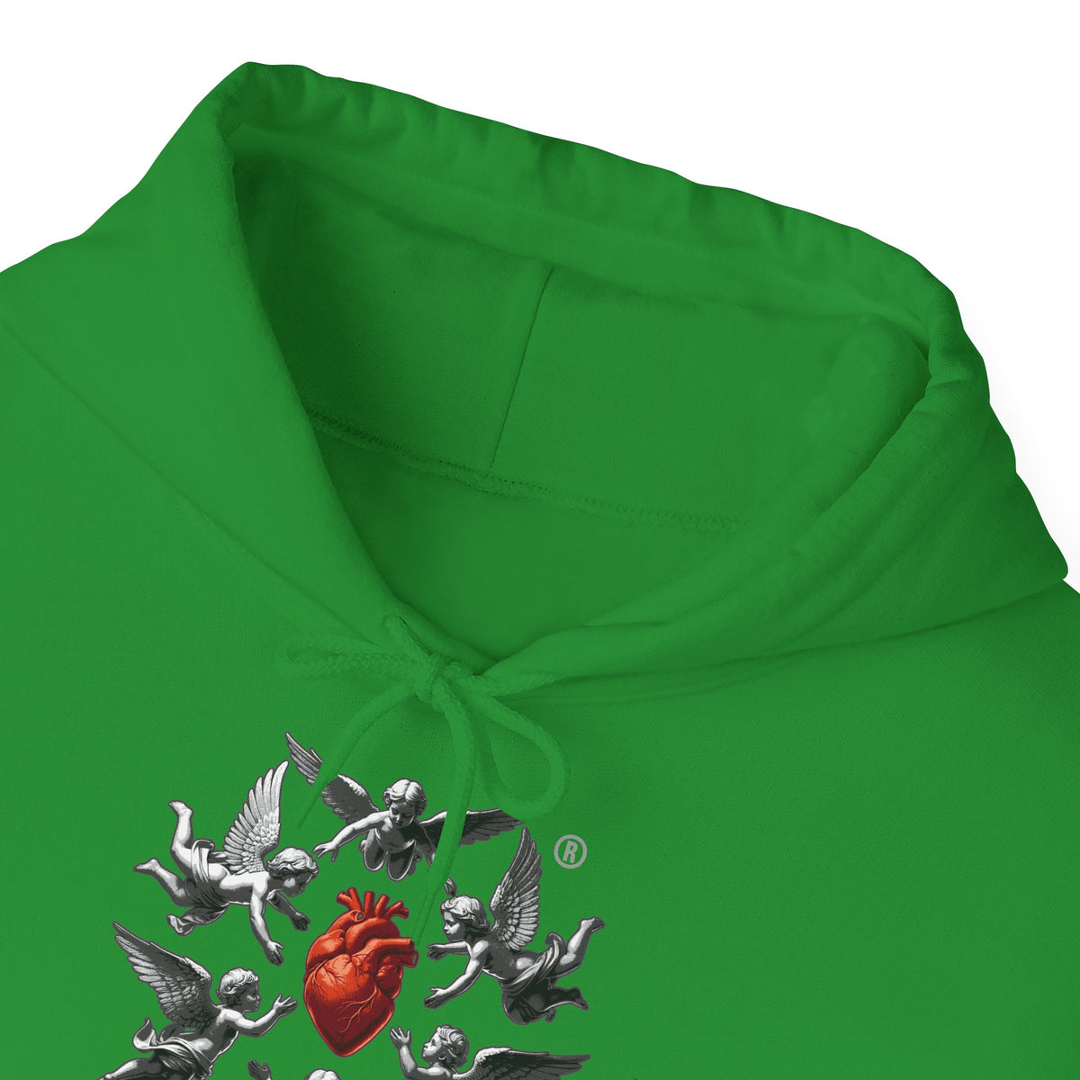 Anatomical Heart Hoodie – "Angels Guard Our Hearts" Graphic Sweatshirt