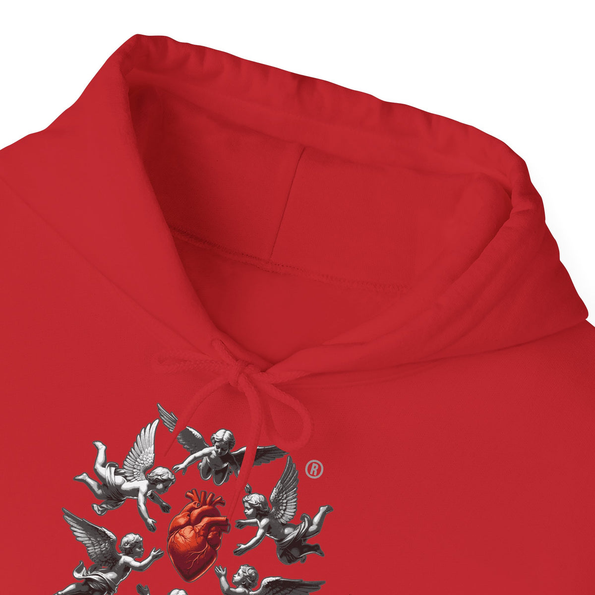 Anatomical Heart Hoodie – "Angels Guard Our Hearts" Graphic Sweatshirt