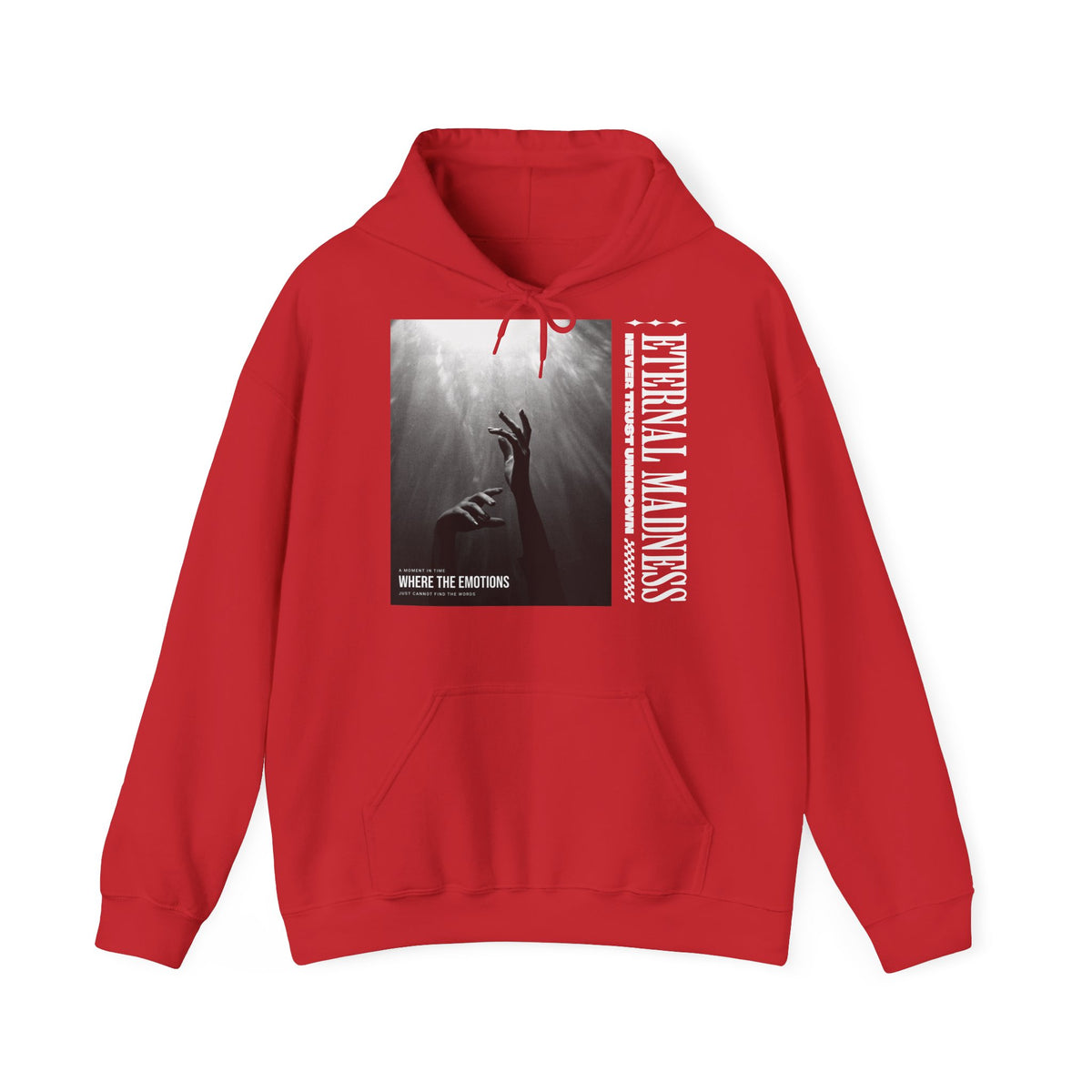 Eternal Madness Hoodie – 'Where the Emotions' Gothic Black Pullover