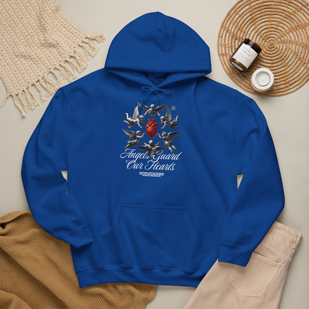 Anatomical Heart Hoodie – "Angels Guard Our Hearts" Graphic Sweatshirt