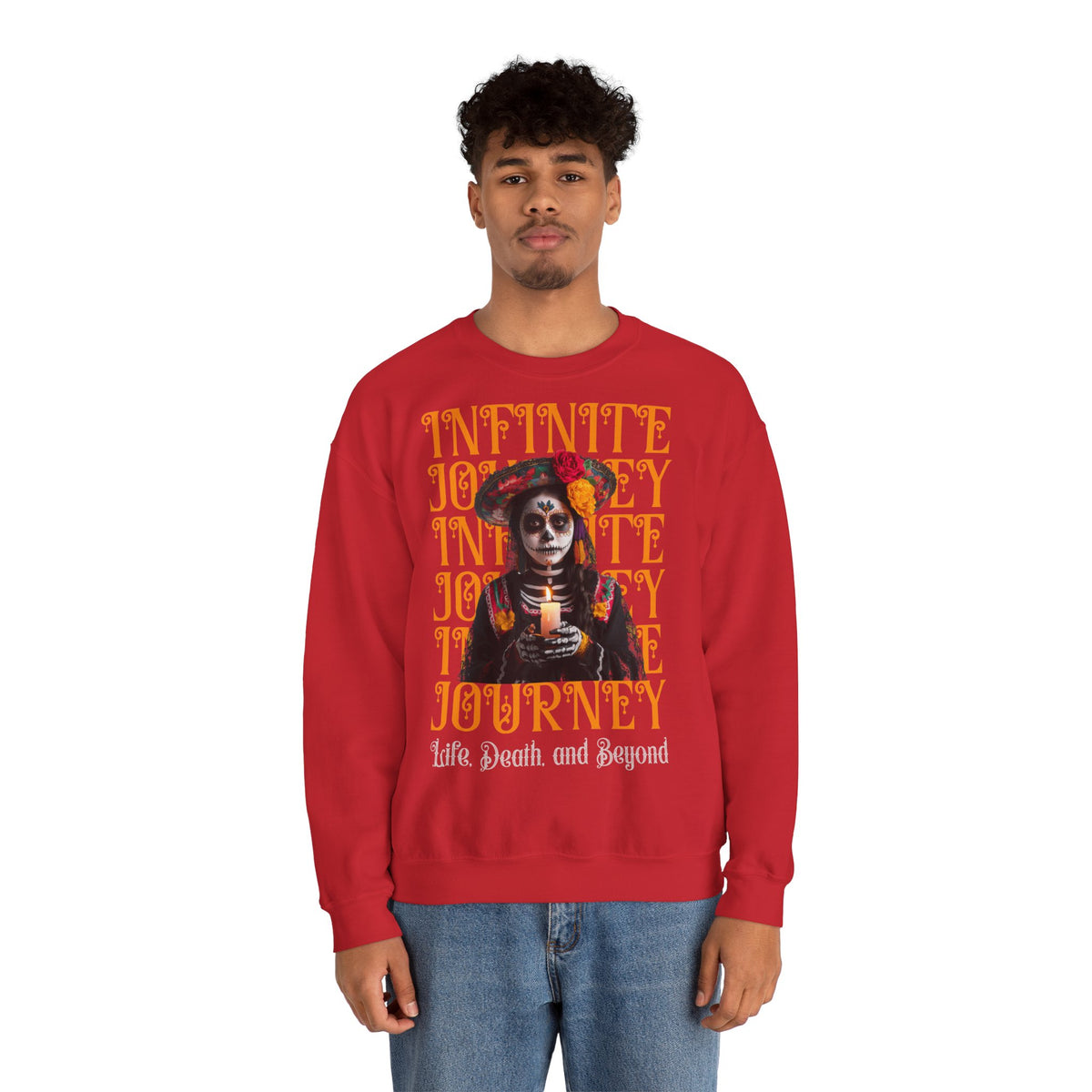 Day of the Dead "Infinite Journey" Crewneck Sweatshirt — Life, Death & Beyond Graphic