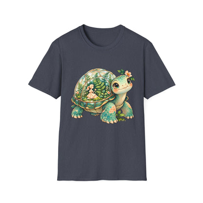 Turtle Garden Tee — Cute Floral Baby Turtle Illustration T-Shirt