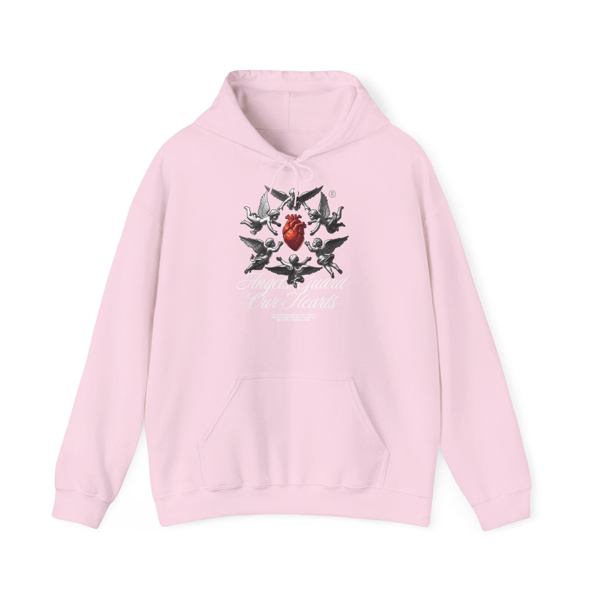 Anatomical Heart Hoodie – "Angels Guard Our Hearts" Graphic Sweatshirt