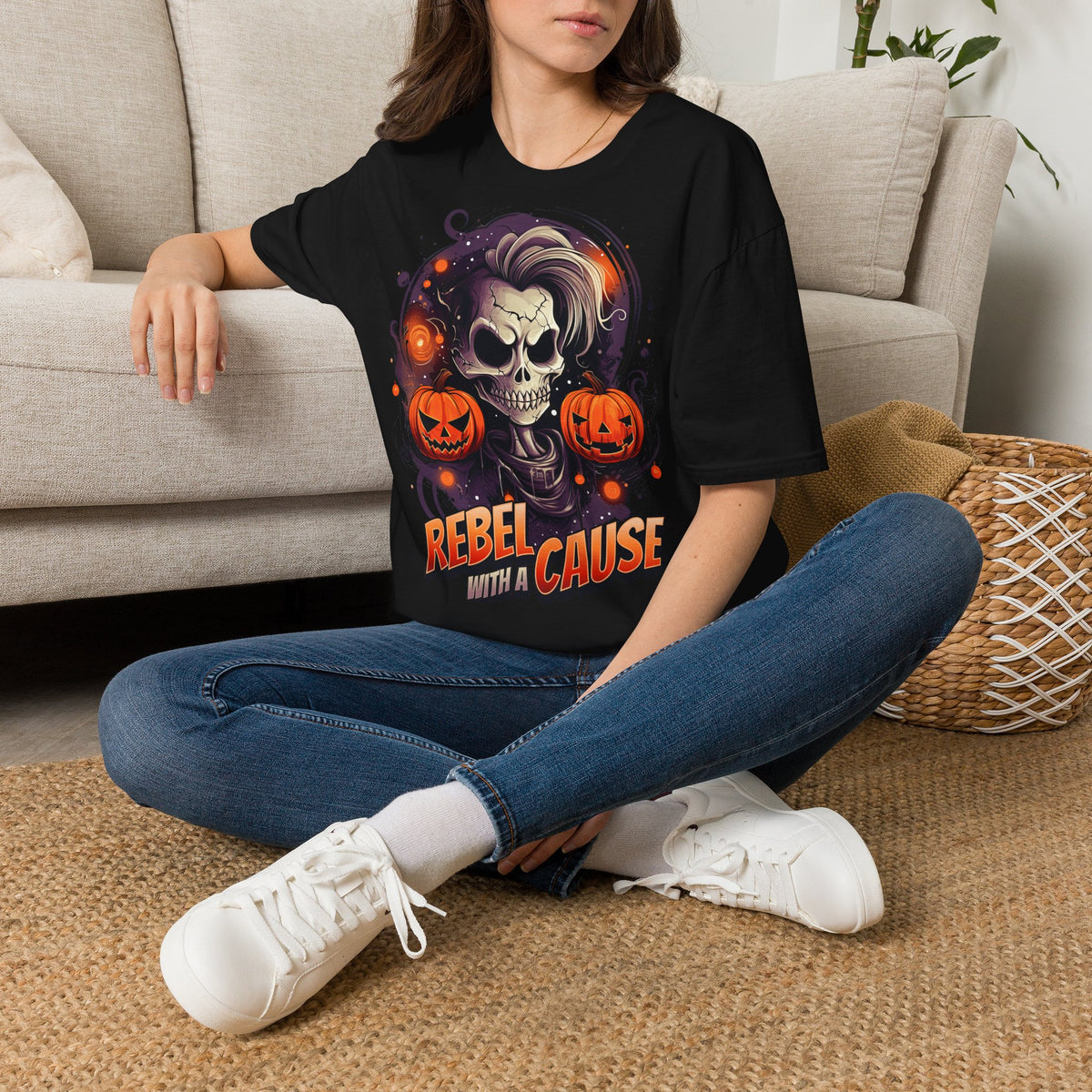 Skull & Pumpkins "Rebel With a Cause" T-Shirt