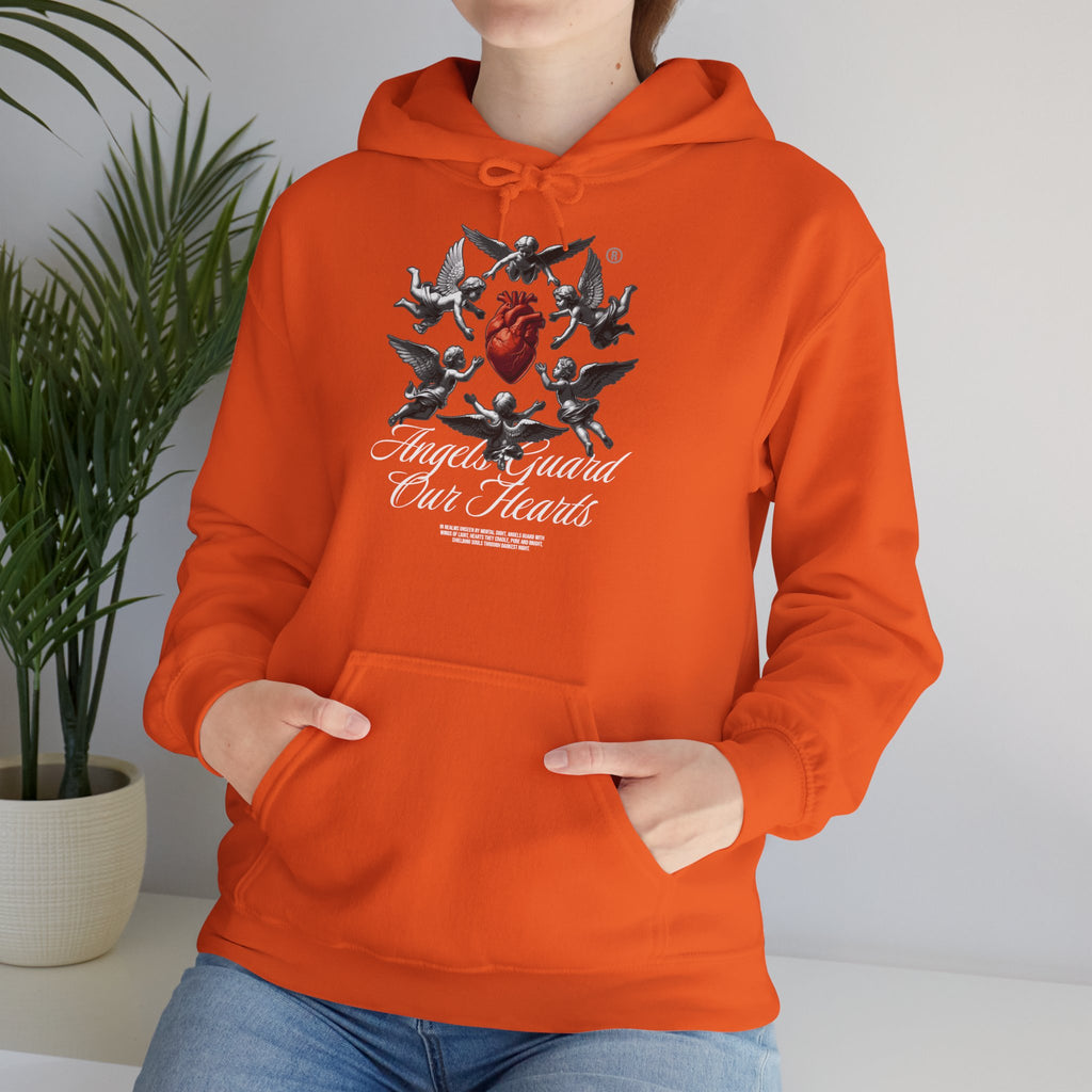 Anatomical Heart Hoodie – "Angels Guard Our Hearts" Graphic Sweatshirt