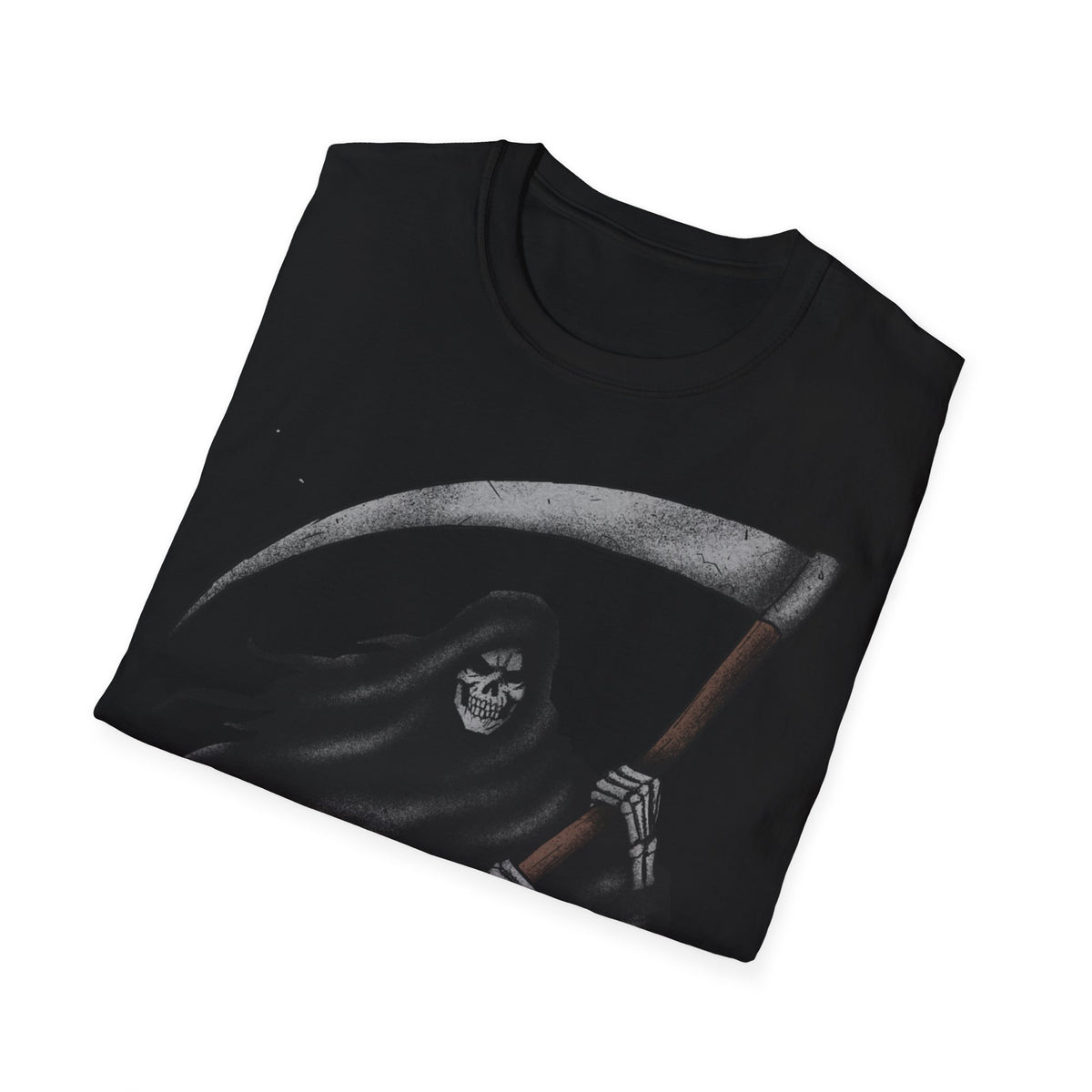 Grim Reaper Scythe T-Shirt — Dark Gothic Skull Tee  Halloween