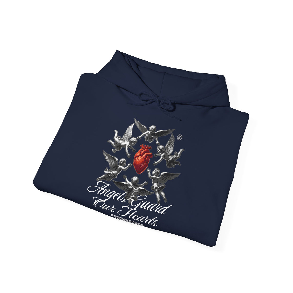 Anatomical Heart Hoodie – "Angels Guard Our Hearts" Graphic Sweatshirt