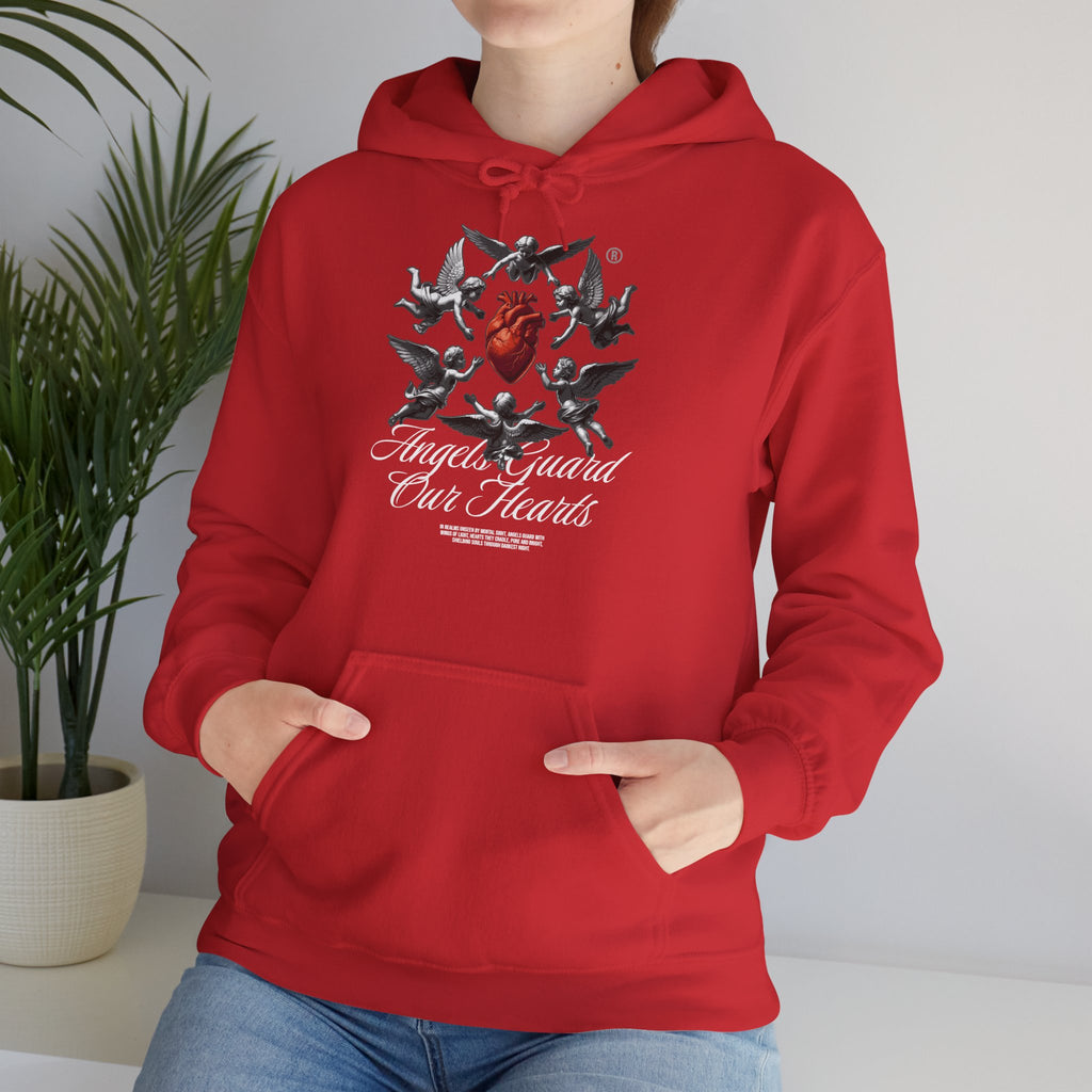 Anatomical Heart Hoodie – "Angels Guard Our Hearts" Graphic Sweatshirt