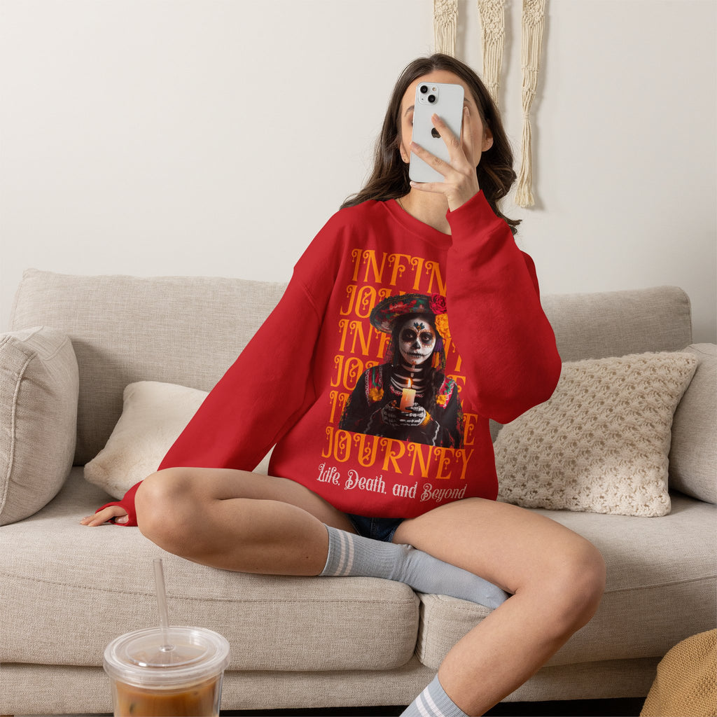 Day of the Dead "Infinite Journey" Crewneck Sweatshirt — Life, Death & Beyond Graphic