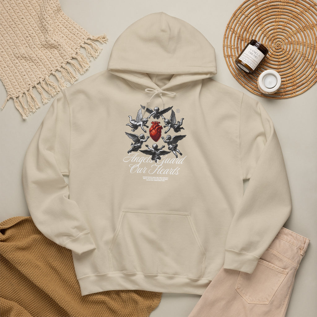 Anatomical Heart Hoodie – "Angels Guard Our Hearts" Graphic Sweatshirt