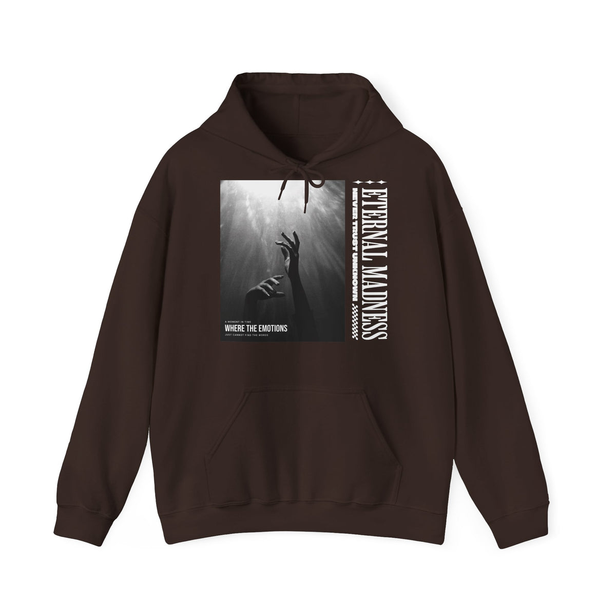 Eternal Madness Hoodie – 'Where the Emotions' Gothic Black Pullover