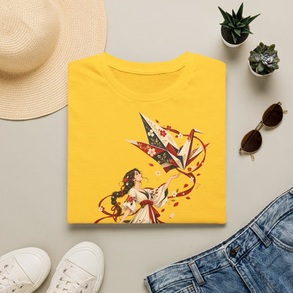 Floral Umbrella Girl T-Shirt — Whimsical Vintage Illustration Tee