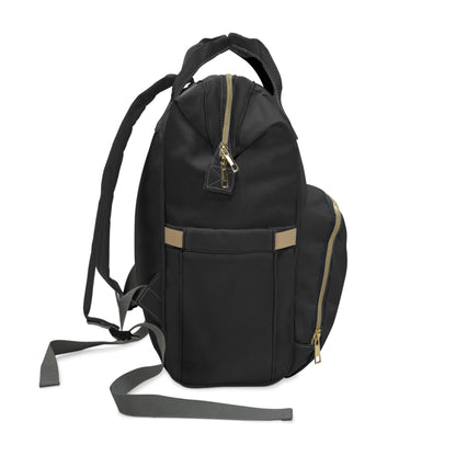 Edgy Urban Money Era Diaper Backpack — Multifunctional Baby Bag with Graphic Print