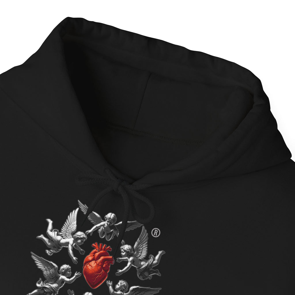 Anatomical Heart Hoodie – "Angels Guard Our Hearts" Graphic Sweatshirt
