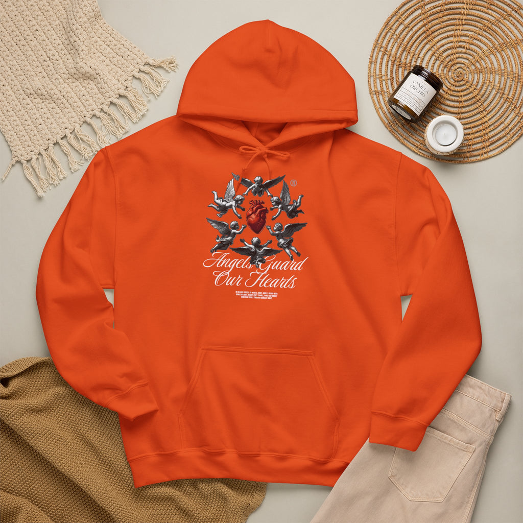 Anatomical Heart Hoodie – "Angels Guard Our Hearts" Graphic Sweatshirt