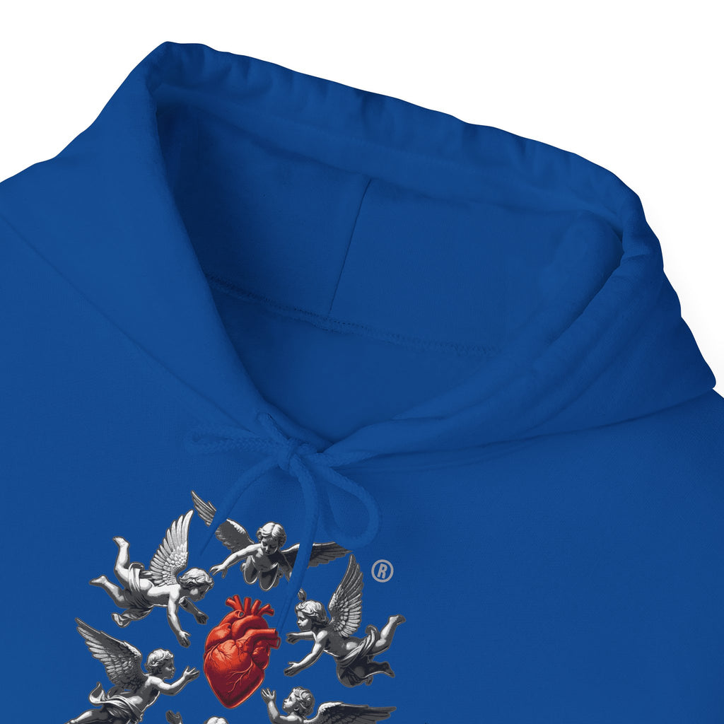 Anatomical Heart Hoodie – "Angels Guard Our Hearts" Graphic Sweatshirt