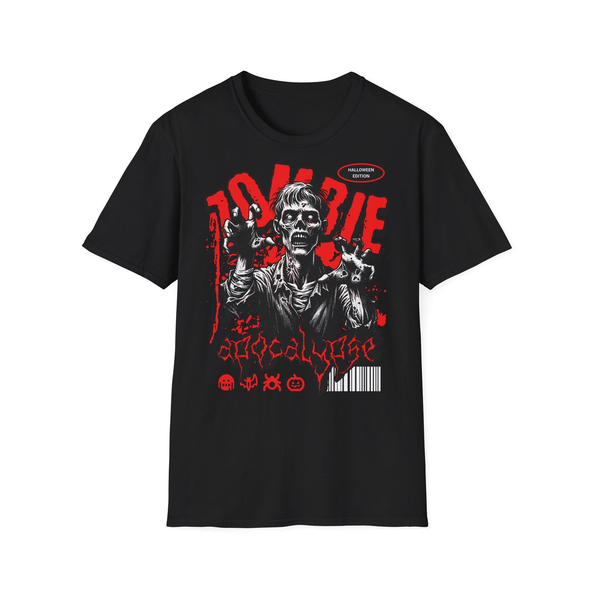 Zombie Apocalypse T-Shirt — Retro Red Horror Graphic Tee
